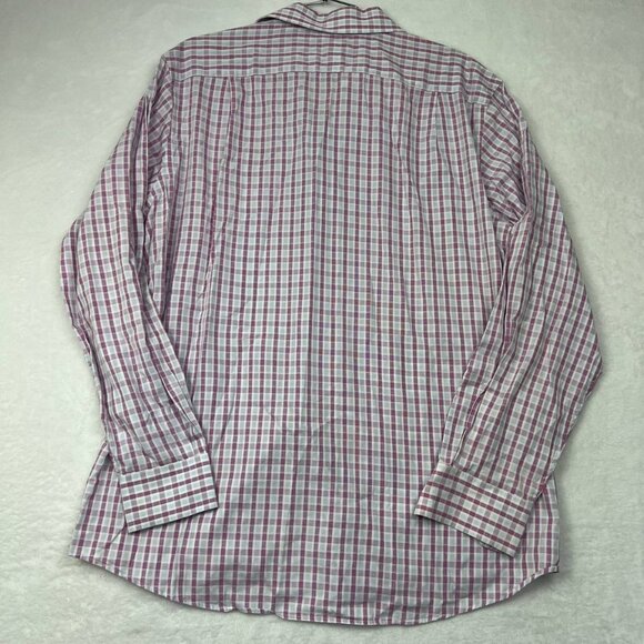 Tommy Bahama Shirt Men 16.5 Pink‎ Plaid Long Sleeve Button Down Large L - Picture 2 of 10